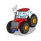 Finger tractor mascot cartoon style