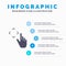 Finger, Up, Gestures, Move Solid Icon Infographics 5 Steps Presentation Background