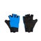 Fingerless gloves in black and blue for Cycling