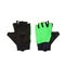 Fingerless gloves in black and green for Cycling