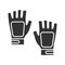 Fingerless gym gloves glyph icon