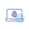 Fingerprint access to personal profile. Pixel perfect, editable stroke