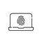 Fingerprint access to personal profile. Pixel perfect icon