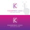 Fingerprint Alphabet Letter K Logo