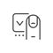 Fingerprint authentication line outline icon