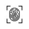 Fingerprint black Icon