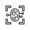 Fingerprint cyber attack icon. Simple line, outline vector elements of hacks icons for ui and ux, website or mobile application