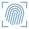 Fingerprint Dactylogram Scanner doodle icon hand drawn illustration