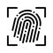 Fingerprint Dactylogram Scanner Vector Sign Icon