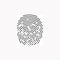 Fingerprint design vector illustration on white. Rounded lines design style