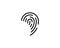 Fingerprint element. Thumbprint isolated on background. Fingermark symbols. Vector stock.