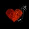 Fingerprint heart love music concept vector