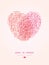 Fingerprint heart romantic background