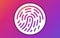 Fingerprint Icon with gradient, imprint, mark