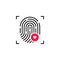 Fingerprint icon with heart symbol