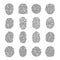 Fingerprint icon set