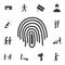 Fingerprint icon. Simple element illustration. Fingerprint symbol design from Crime collection set. Can be used for web and mobile