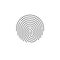 Fingerprint icon vector, round shaped finger print isolated