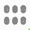 Fingerprint icons set