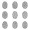 Fingerprint icons vector set