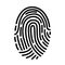 Fingerprint ID line art icon for apps with security unlock