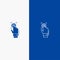 Fingerprint, Identity, Recognition, Scan, Scanner, Scanning Line and Glyph Solid icon Blue banner Line and Glyph Solid icon Blue