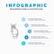 Fingerprint, Identity, Recognition, Scan, Scanner, Scanning Line icon with 5 steps presentation infographics Background