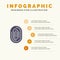 Fingerprint, Identity, Recognition, Scan, Scanner, Scanning Solid Icon Infographics 5 Steps Presentation Background