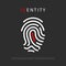 Fingerprint identity vector logo