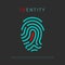 Fingerprint identity vector logo idea