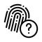 Fingerprint Law And Judgement Icon Vector Illustration