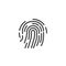 Fingerprint line icon