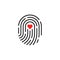 Fingerprint logo like pulse beat