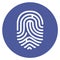 Fingerprint Loop Icon. Vector illustration EPS 10 in trendy flat style isolated.