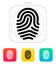 Fingerprint loop type icon.