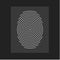 Fingerprint , modern vector. Flat circular lines form, centric circle, person ID. Vector illustration.