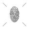 Fingerprint monochrome icon. Vector concept, abstract scan, icon. Design element isolated background