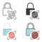 Fingerprint padlock. Fingerprint security icon