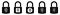 Fingerprint padlock icon. Scan fingerprint icon. Security concept icon