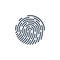 Fingerprint of the person. vector symbol icon