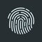 Fingerprint recognition icon.