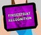 Fingerprint Recognition Online Sensor Pass 2d Illustration