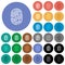 Fingerprint round flat multi colored icons
