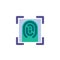 Fingerprint scan flat icon