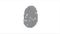 Fingerprint scan icon animation on black background with alpha channel. Futuristic Touch ID technology of mobile