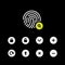 Fingerprint scaner icon. Symbol for graphic and web design. flat vector illustration