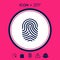 Fingerprint. Scanned finger icon