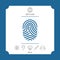 Fingerprint. Scanned finger icon