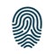 Fingerprint scanning icon - vector