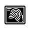Fingerprint vector, Future technology solid design icon
